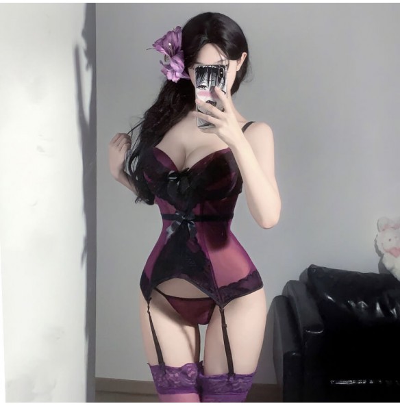 FEE ET MOI - Steel-Boned Padded Corset (Purple) FEE ET MOI - Steel-Boned Padded Corset (Purple)